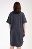 Women's Fashion Big Size Nightgown Plus Size Short Sleeve Anthracite Nightgown