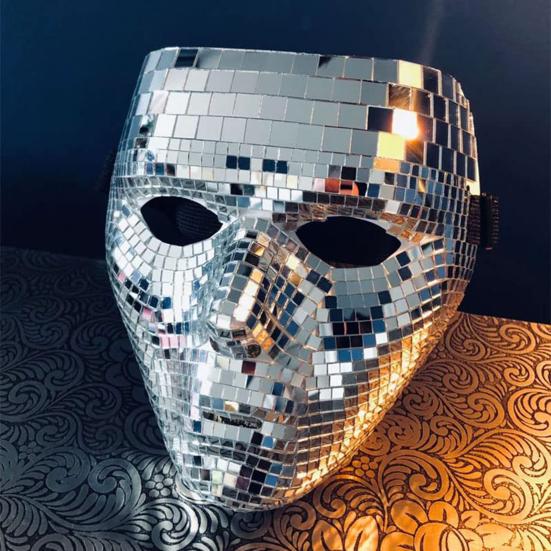 Scut de față PVC atrăgător, cool, strălucitor, mască de față pentru bal mascat pentru festival
