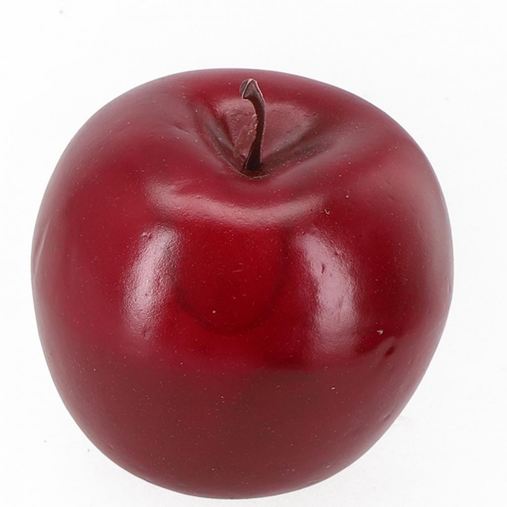 Home Shop Party Decor Lifelike Artificial Fruit for Kitchen Display (Red)