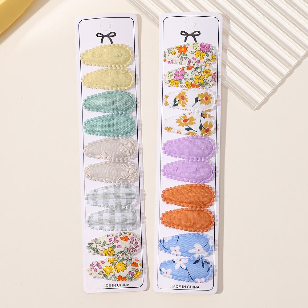 20pcs/lot mini hair BB clips for girl lovely printing cotton hairpins handmade hair bangs hairgripes children cute headwear