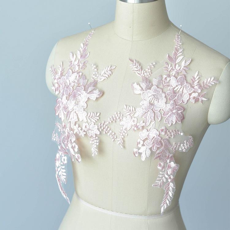 Multi-Color Flat Embroidery Embroidered Lace Flowers, Wedding Veil, Dress Handmade Diy Accessories, Clothes Decorative Lace Materials