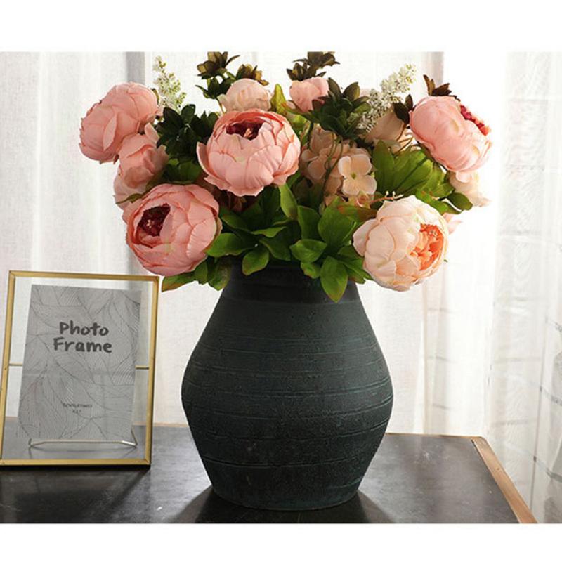 Fake Peony Flower with 13 Heads Artificial Plant for Wedding Home Accessories Room Decor