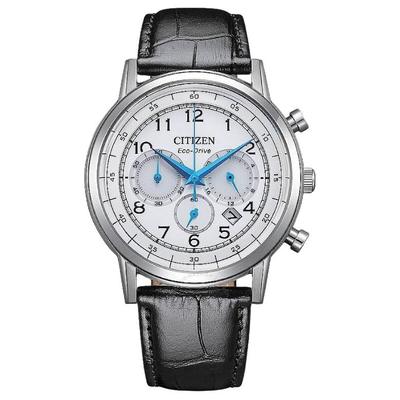 Orologio da uomo Eco Drive 50m Resistente all'acqua Movimento al Quarzo Cinturino in Pelle 42mm CA4630-02A
