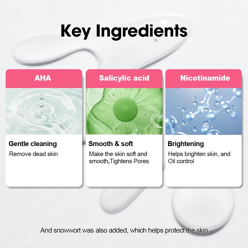 AHA Skin Tonic-Brighten Skin, Gently Cleaning And Tighten Pores-Strengthens Skin Barrier-Suitable For All Skin Types, 100ml