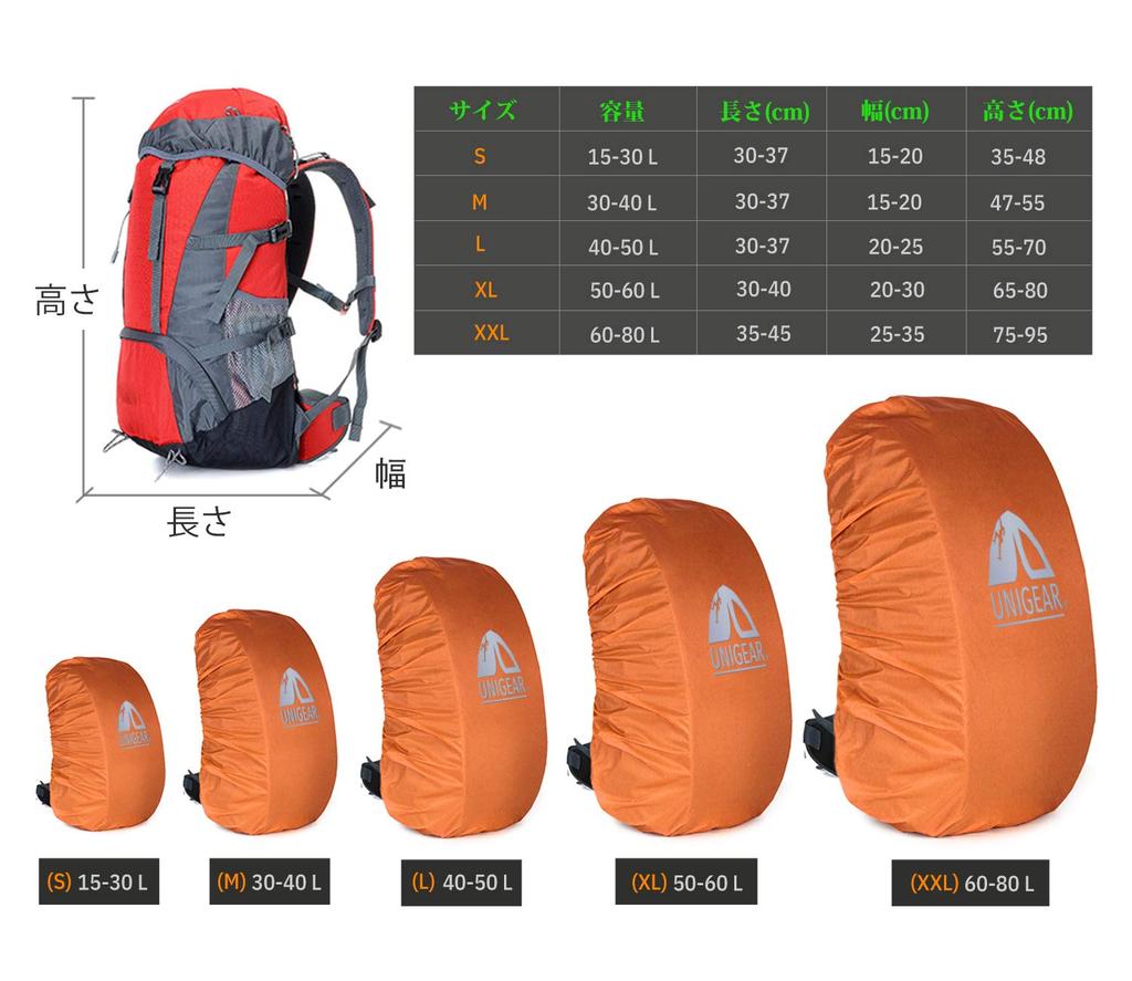 2019 Backpack Rain Rain Rucksack Waterproof Over 2 Times Water Resistance Night For Outdoor Rainy Integrated Storage Ultra 5 5 [Unigear] All-New