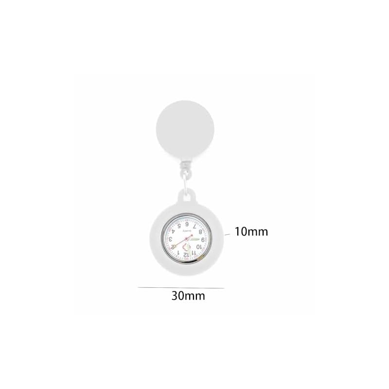 Pocket Watch for Nurses, Convenient Clip-on, Retractable, Waterproof, Easy To Read, Unisex.