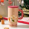 Creative Christmas Ceramic Cup With High Value Home Large Capacity Office Couple Water Cup With Gift