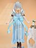 Adult Anime Game Goddess Style Open Chest Princess Maid Dress Cute Adorable Moe Cool Costume Cosplay Fancy Dress Transformation Outfit Set Blue