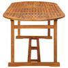 vidaXL Garten-Esstisch 220x90x75 cm Massivholz Akazie
