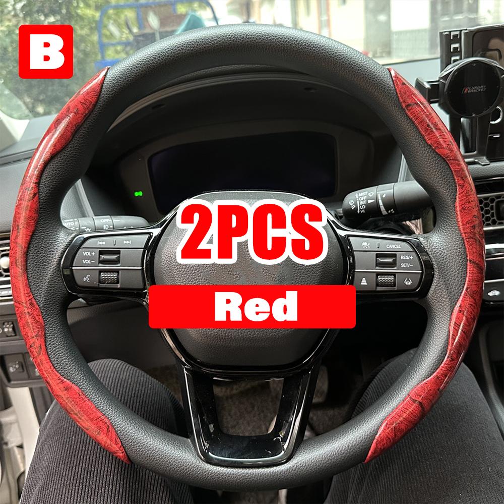 Car Universal 38cm Carbon Fiber Car Steering Wheel Cover Non-slip Card Cover Auto Steering Wheel Handle Booster Protective Cover