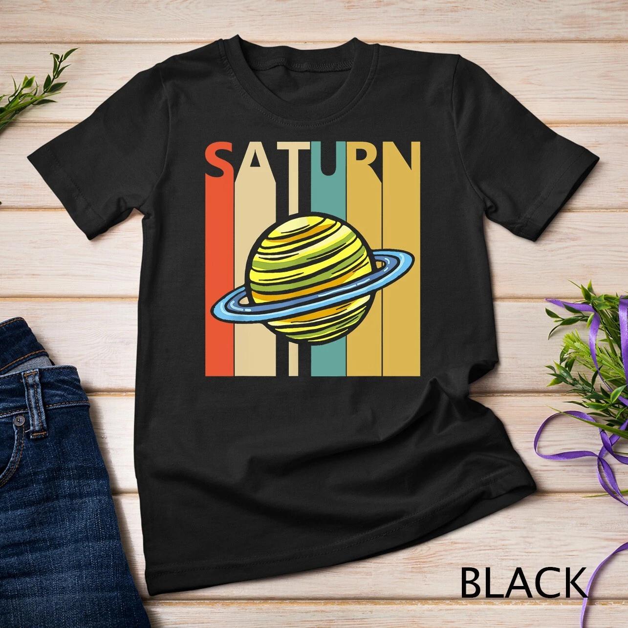 Saturn Shirt, Solar System Planet Gift Unisex T-shirt S