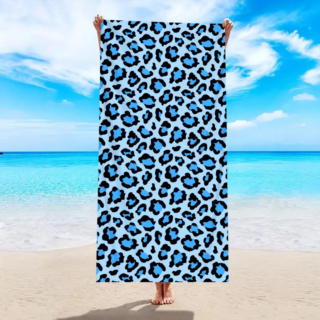 1 Stück Mode-Leopardenmuster großes Strandtuch, multifunktionales Strandtuch für Sport, Schwimmen, Yoga, Camping