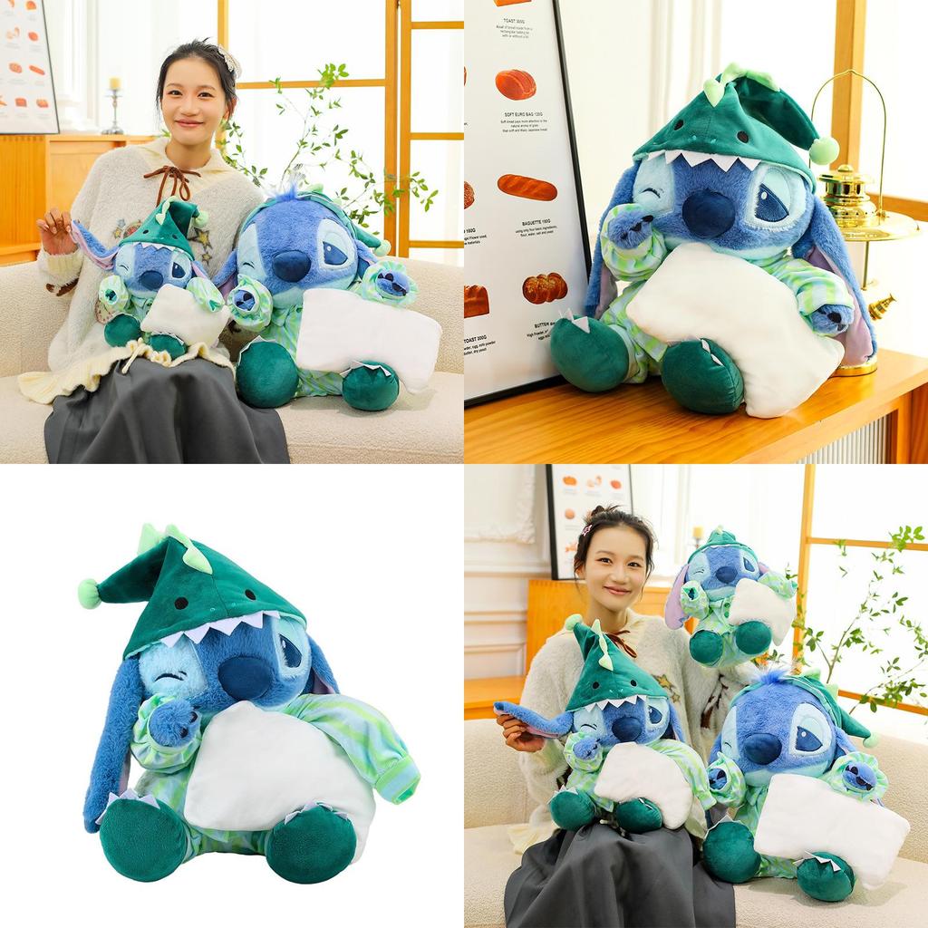 Plyšová hračka Stitch Dinosaurus s výplní z PP bavlny pro pohodlný spánek a mazlení