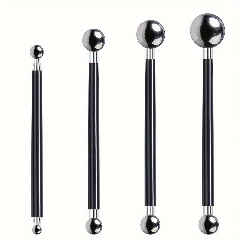 Set 4 buc. de Unelte Ceramice pentru Lut Moale, Plastic, Unelte Auxiliare pentru Lut, Stilou cu Puncte, Sculptură, Batoane pentru Embosare, Multifuncțional pentru Începători