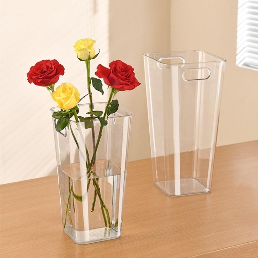 Modern Flower Bucket Acrylic Flower Wake Up Vase New Deep Water Flower Pot Living Room