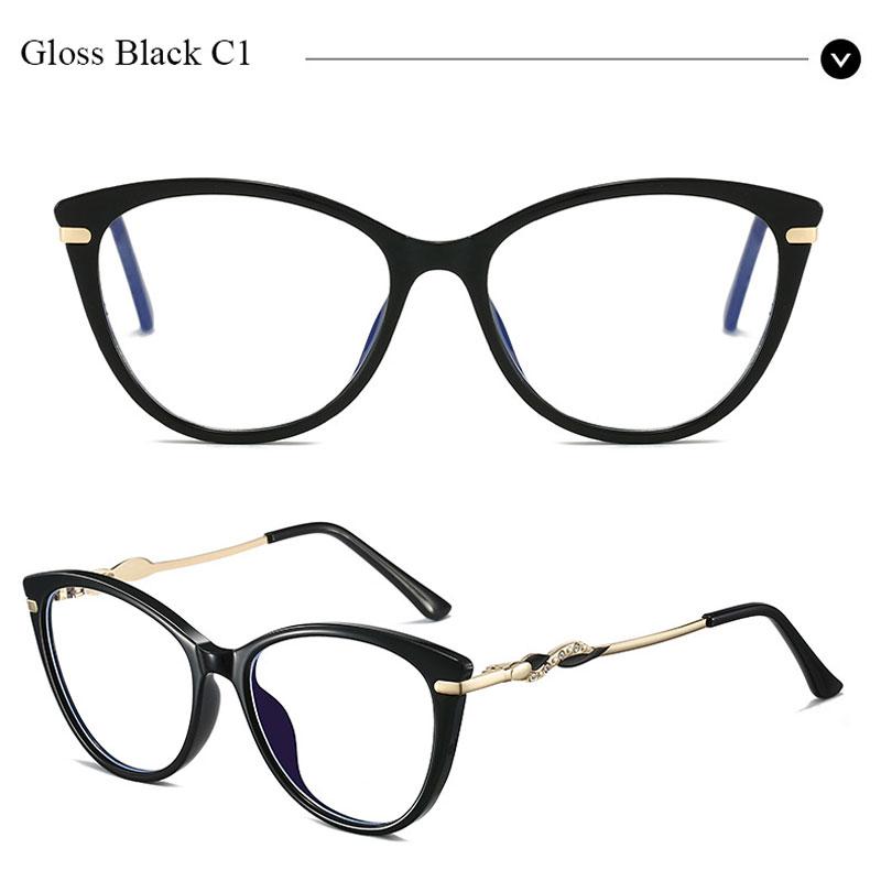 Women's Blue Light Blocking Glasses +2.25 TR90+Metal Frame