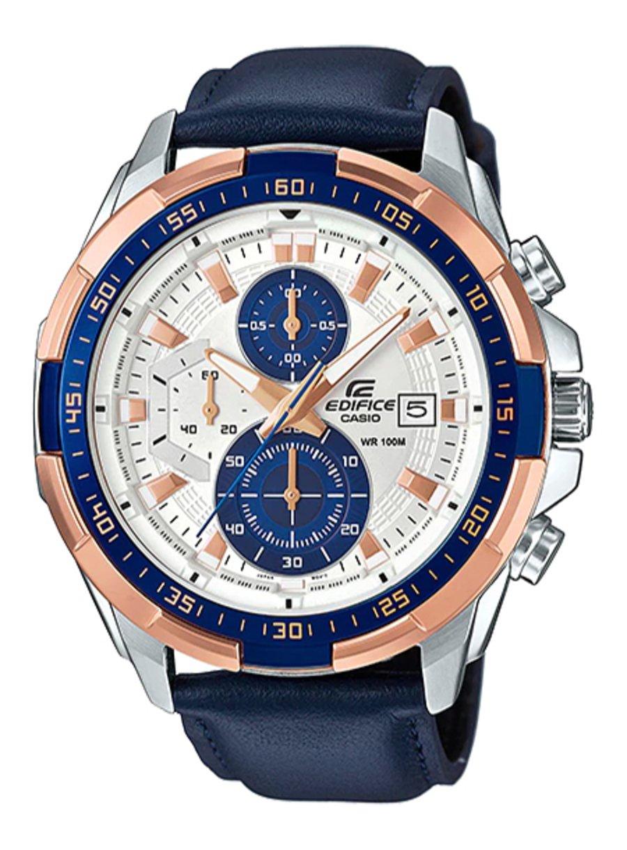 

Casio Edifice EFR-539L-7C Men s Watch with 100m Water Resistance, Chronograph, and Genuine Leather Strap [Parallel Import]
