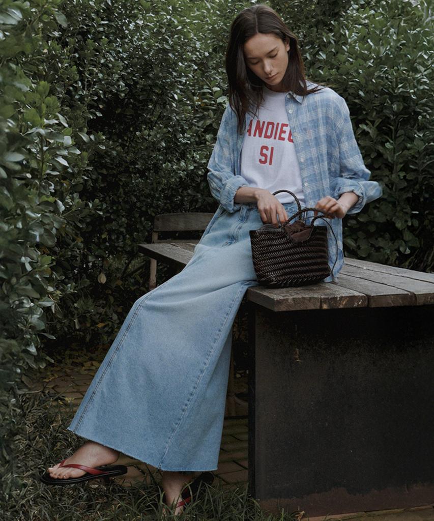 Kwinseulaebis Long Slit Denim Skirt_White_4Colors