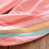 Mädchen Eisseide Baumwolle Regenbogen Gestreift Casual Moskito Hosen Große Kinder Baby Dünne Sport Hosen Sommer