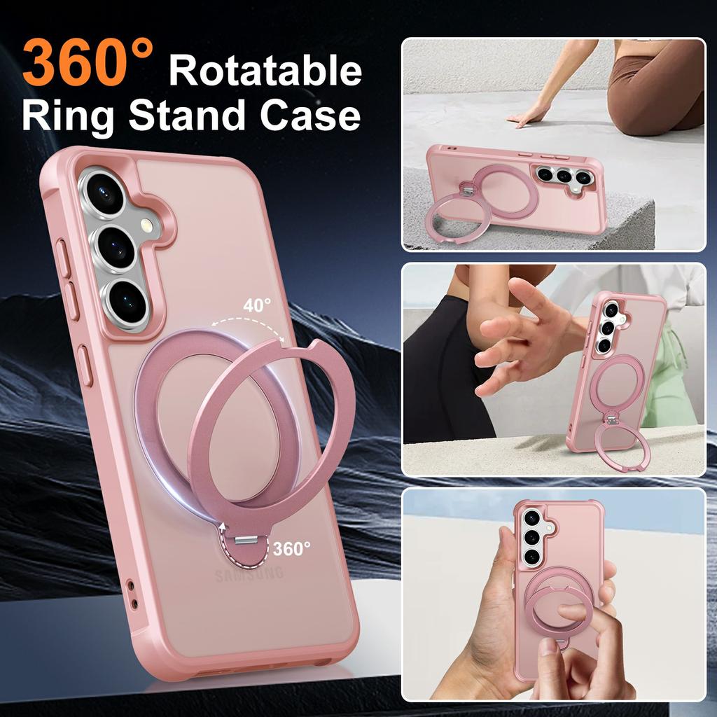For Samsung Galaxy S26+ Magnetic Case Kickstand TPU PC Shockproof Phone Back Cover
