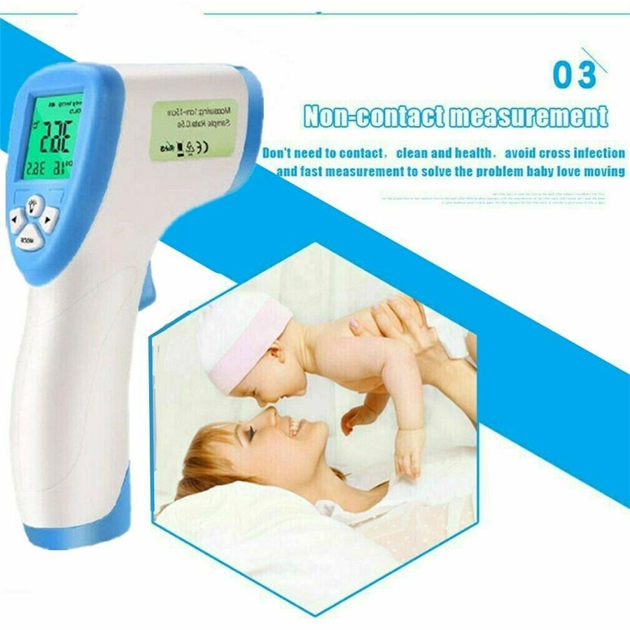 Digital 3 Colors IR Infrared Forehead Thermometer Gun fever Temperature Measurement Hs