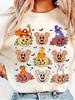 MicHalloween Nightmare on Main Street Mickey Minnie Mouse Ghosts Bats and Pumpkins Casual Breathing Tshirt Women Unisex Top
