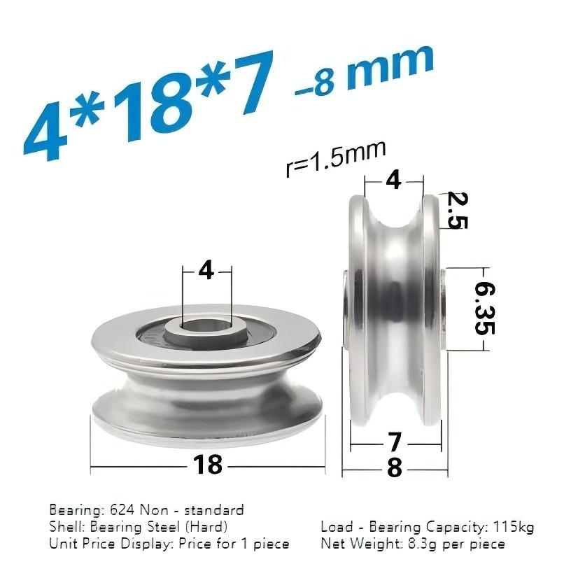 

Шків-ролик U-подібний, 8 розмірів (418/628/629.3/630/830/840/1030/1250мм), Нестандартні напрямні ролики для підйому сталевого каната та колії 1Pc