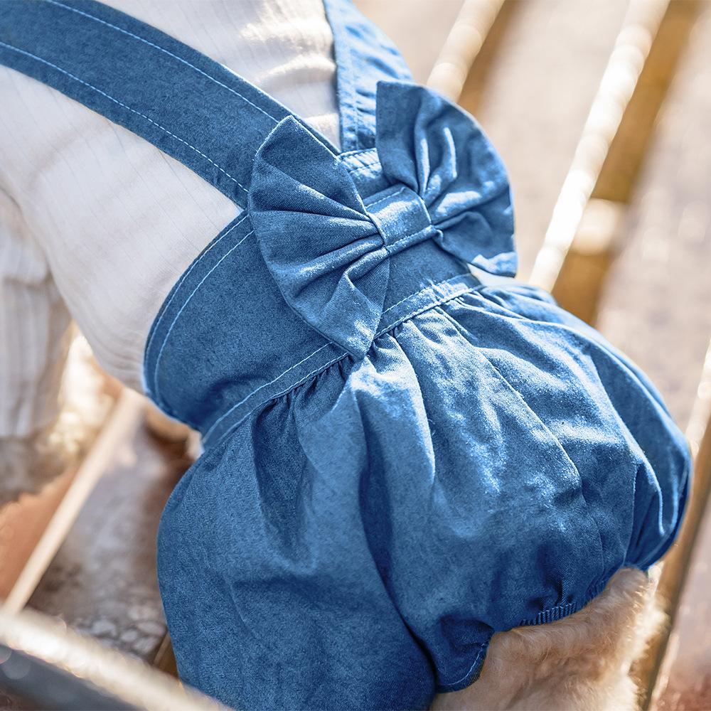 Dog Four-Legged Clothes Thin Pet Clothes One-Piece Denim Overalls Small Dog Pet Clothing