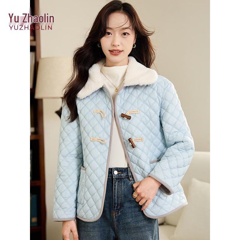 YUZHAOLIN Women s Diamond Quilted Padded Jacket with Toggle Buttons M