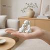 Girl Cat Sculpture 3D Printed and Statue, Cute with Kitty Figurine Resin Desktop Decor, Modern Art High-end Texture Ornament for Home Office