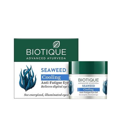 Bio Seaweed Anti Fatigue Eye Gel 15g – Reduces Dark Circles & Puffiness, Natural Nutmeg & Honey, Vegan Skincare
