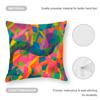 HOT Abstract Colorful Pattern Cushion Cover Anti-dustmite Pillowcase Invisible Zipper Silky Short Plush Sofa Cushion Cover