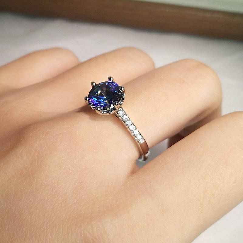 Инкрустированное 2-каратное имитационное цветное кольцо, кольцо «Цветок лотоса» с цветной лазерной гравировкой, покрытое белым золотом. opening adjustable