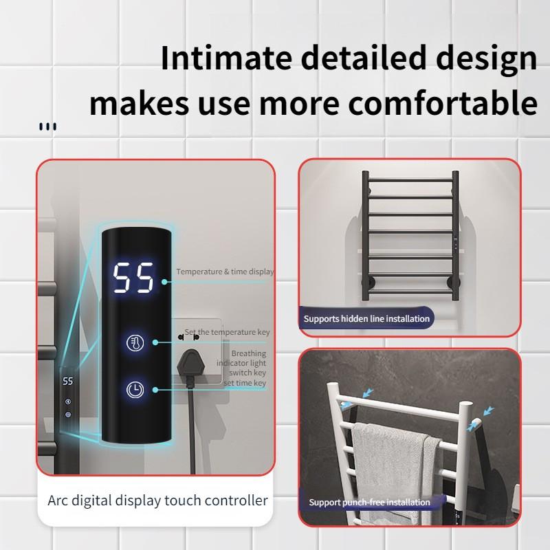 Stainless Steel Electric Towel Rack Household Bathroom Intelligent Constant Temperature Towel Drying And Disinfection Device