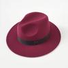 M Letter Fashion Flat Top Men's and Women's Leisure Travel Hat Tide Autumn and Winter Dome Retro British Woolen Top Hat