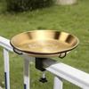 Outside Birdbaths Bowl Metal Detachable Bird Water Spa Bowl for Outdoor Garden Yard Patio Lawn
