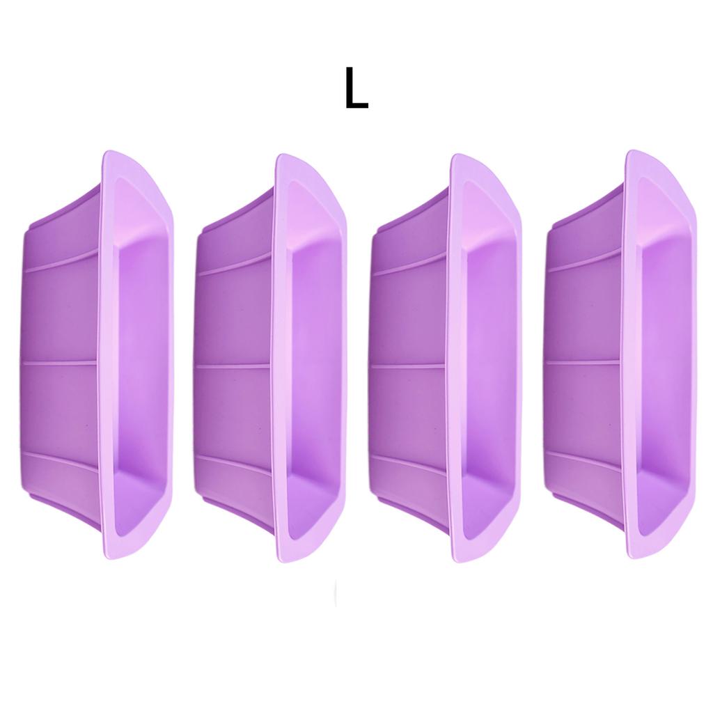 4pcs Silicone Baking Cake Mold Easy To Demold Rectangular Toast Mold Silicone Baking Tray for Household Oven Kitchen Baking Tool