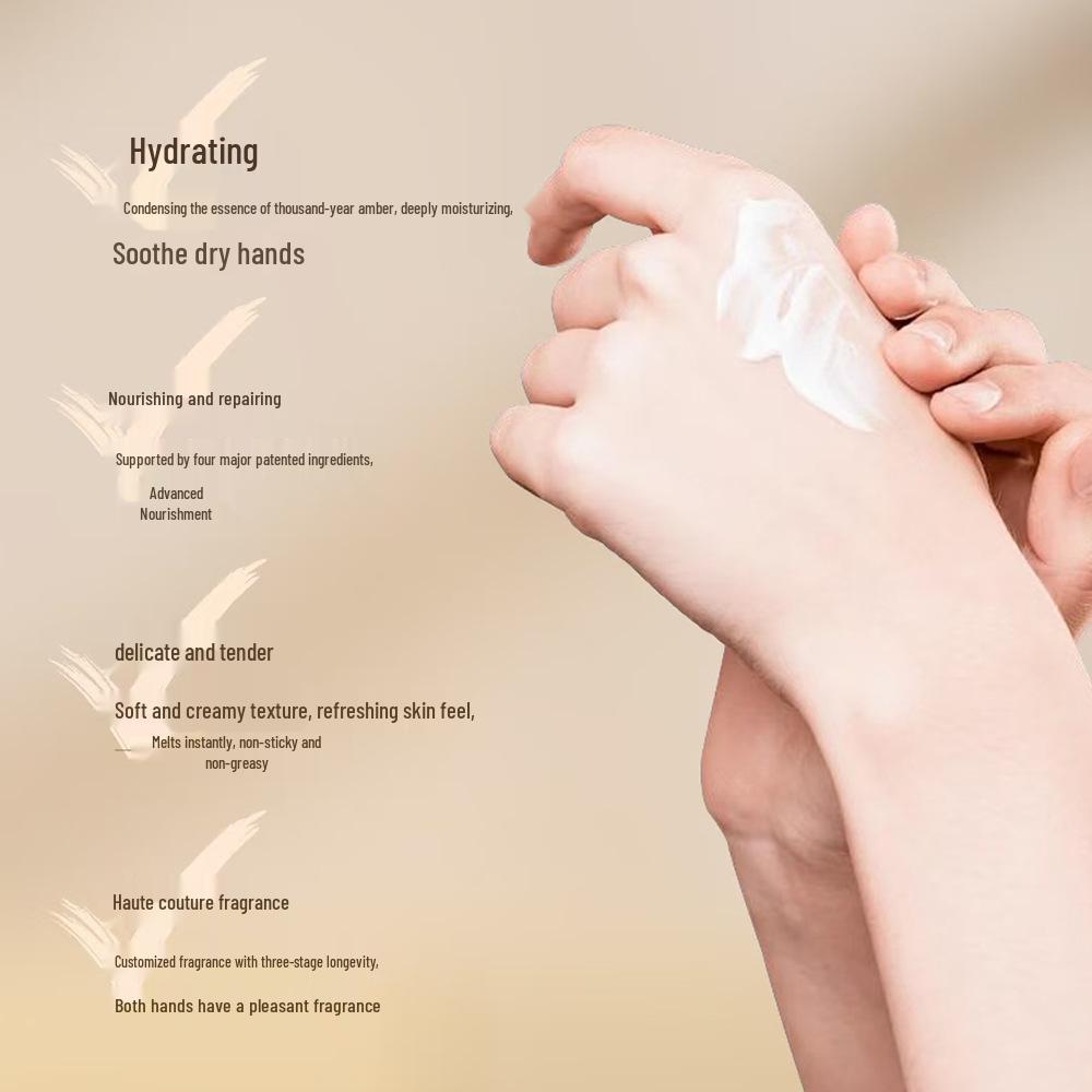 Amber Funnidi Moisturizing Hand Cream - Autumn & Winter Nourishing, Hydrating, Non-Greasy, High-End Feel.