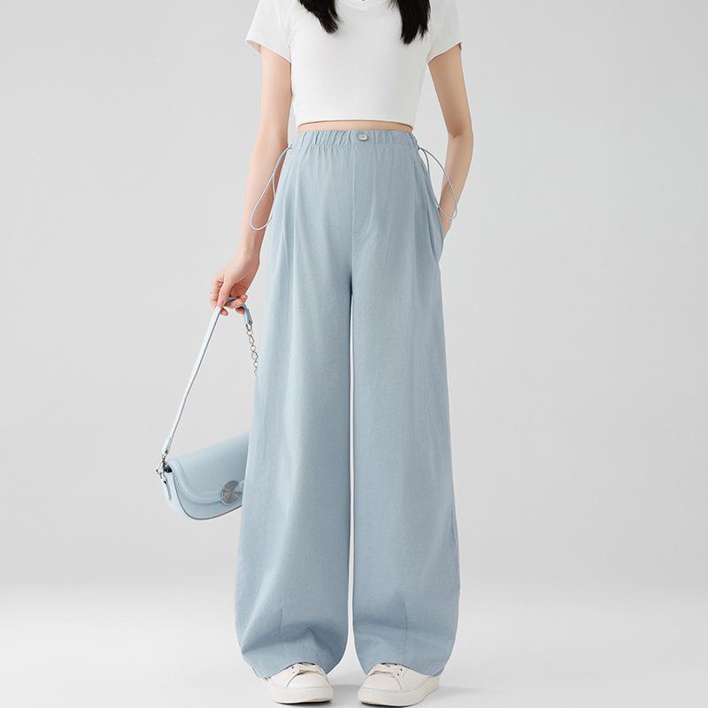 

2026 Petite Yamamoto Wide-Leg Maternity Pants: Spring/Summer, Breathable, Stomach-Friendly 2XL озеро синього кольору