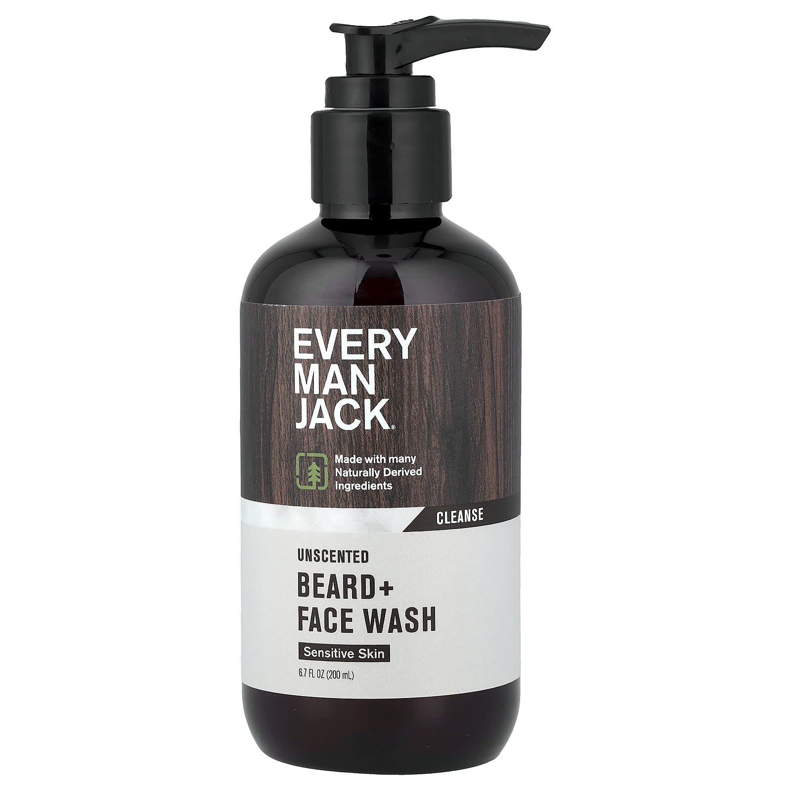 Every Man Jack, Гель для умывания для бороды и лица, Для чувствительной кожи, Без отдушек, 200 мл (6,7 жидких унций)
