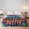 Golden Mandala Galaxy Design for All Seasons Blanket Lunch Break Throw Gift