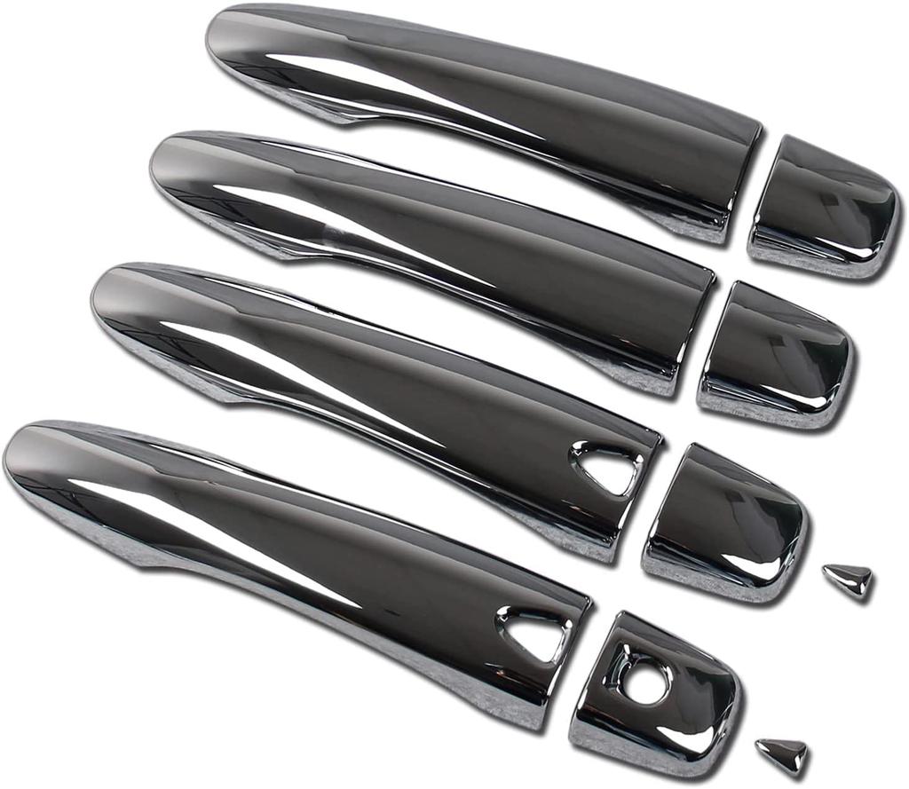 HYJOUM Outer Door Handle Covers for Nissan Note 2021 and later Includes Bowl and Handle and Smart Key (14-Piece Set, Silver) (E13 e-POWER) models.