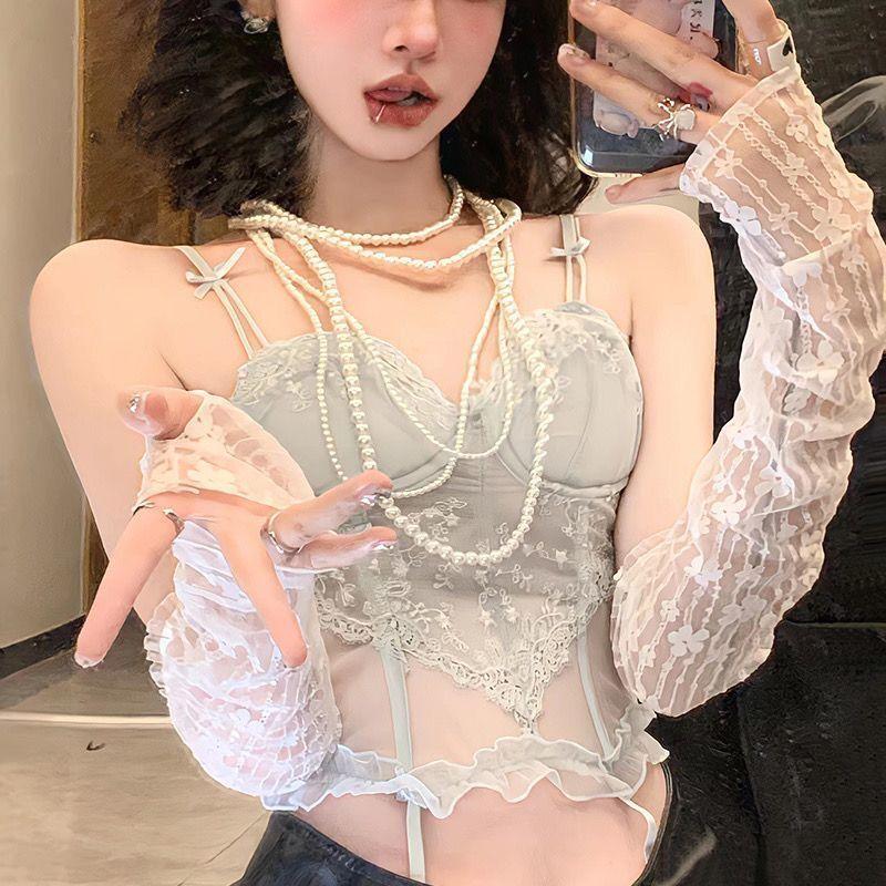 

Милая девушка кружевные перчатки рукав летние тонкие дышащие сексуальные интернет-знаменитость день рождения фотография ночной клуб дискотека инс трендовые защита от солнца White All yards