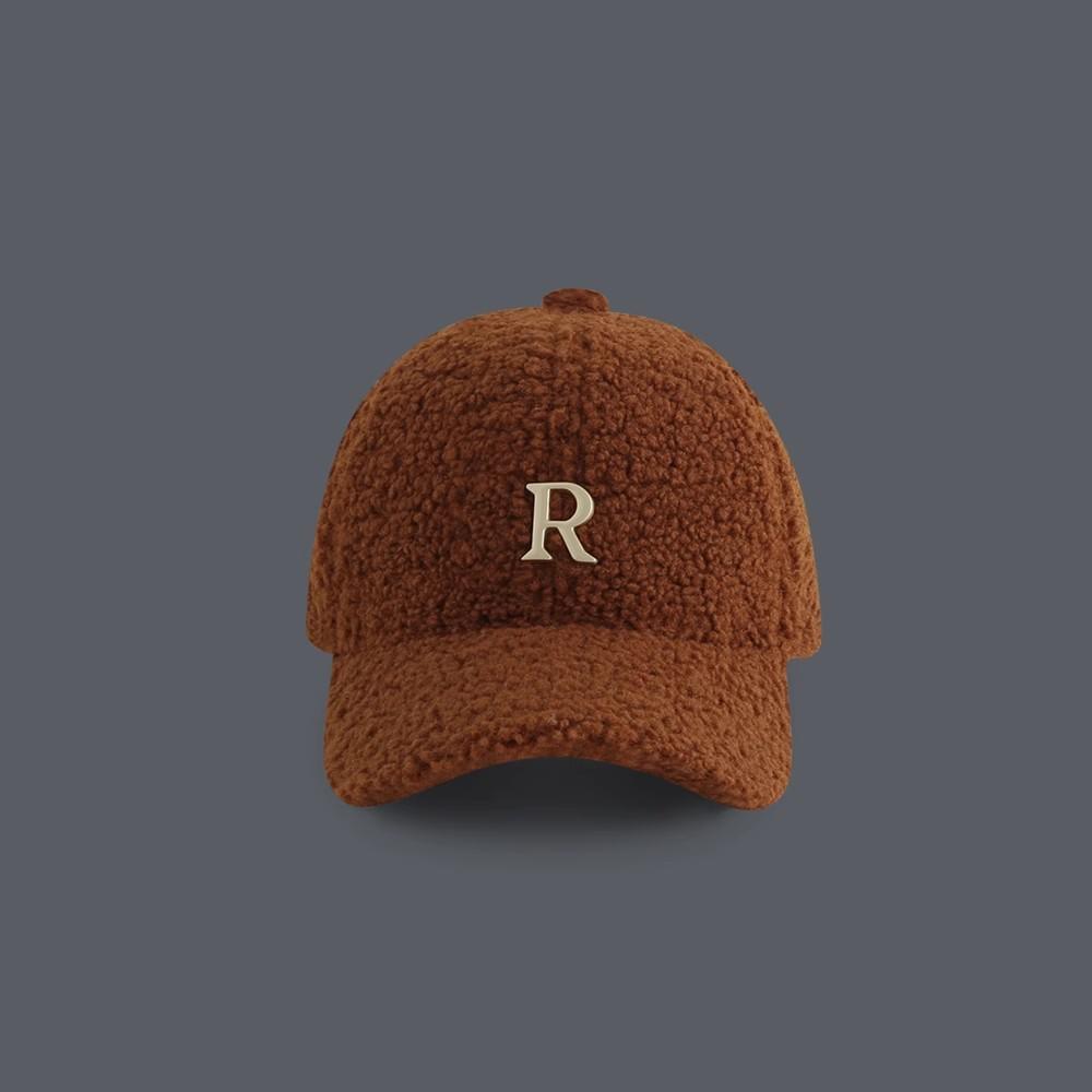 Baseball Cap Winter Hat For Women Men Unisex Letter Metal Logo Imitation Cashmere Keep Warm Simple Casual Winter Caps New Velvet