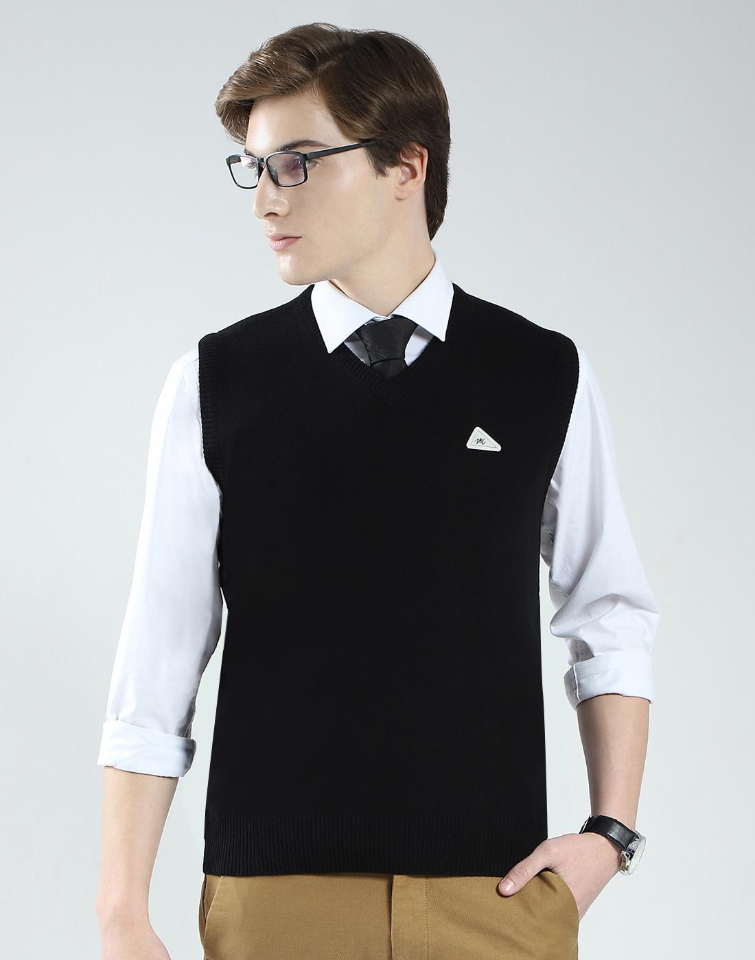 

Monte Carlo Men s V Neck Sleeveless Sweater 2XL чёрный