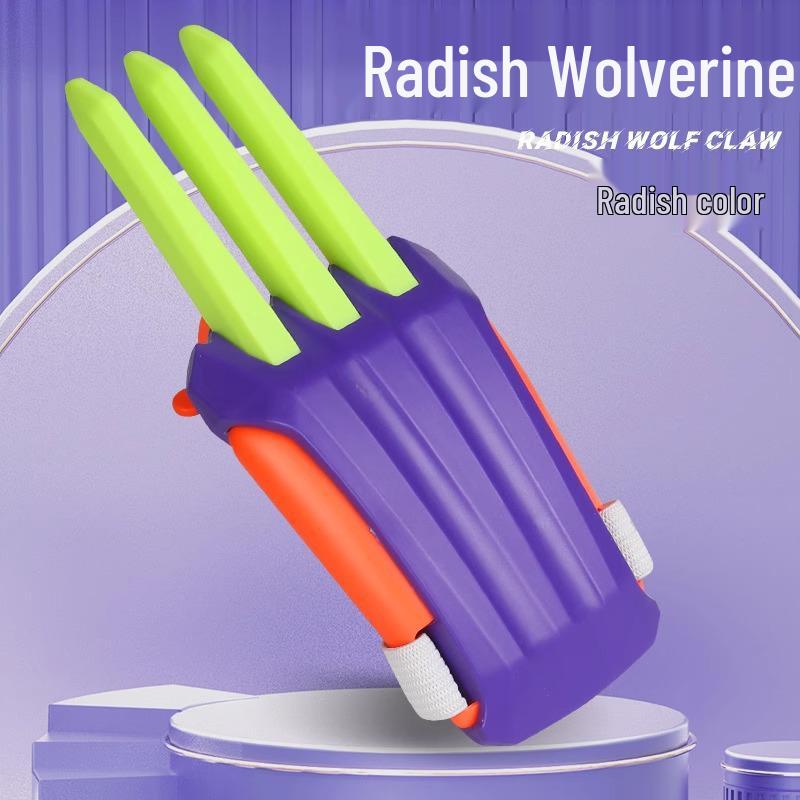 TikTok Novelty Carrot Wolverine Claws Retractable Decompression Children's Toy Gifts