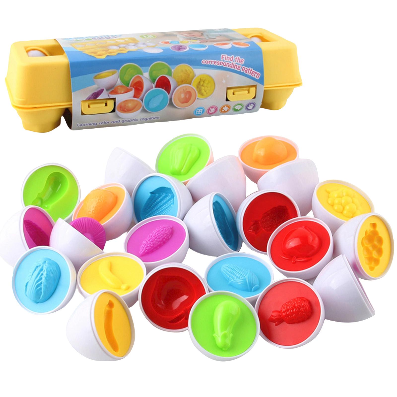 1Box 12 Easter Eggs Matching Toys For Early Childhood Education And Development.