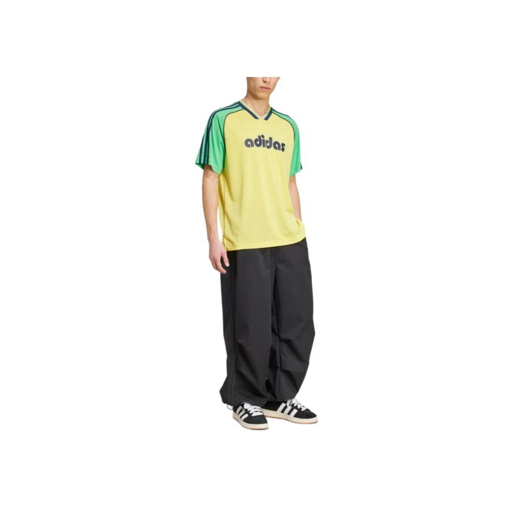 adidas Originals Loose Fit Fashion Short Sleeve Basketball Jersey Men Tops Pure-Sulfur JD0813