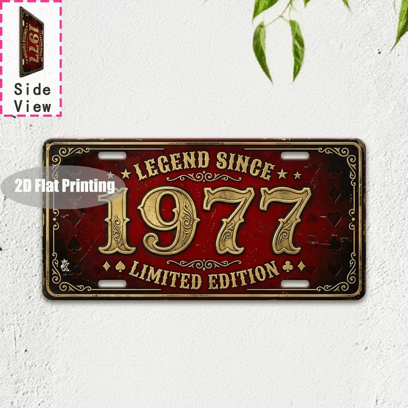 Tin Sign  Vintage Durable Metal Plaque Wall Decor Home Office Bar Man Cave Retro Birth Year City Coordinates License Plate W