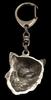 Chihuahua Long-haired - Silver-plated Key Ring with Dog, Handbag Decoration, Backpack Pendant by Art-Dog Brand